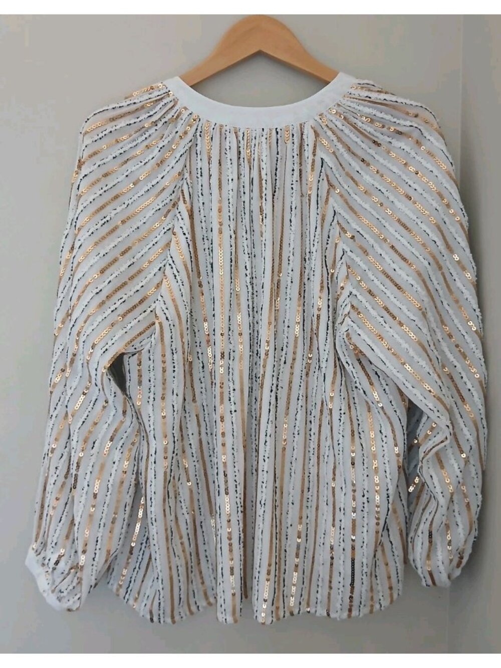 New Johnny Was Jade Eden Sequin Embellished Blouse - Picture 8 of 11